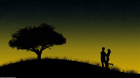 Couple at the sunset by lebreton on DeviantArt