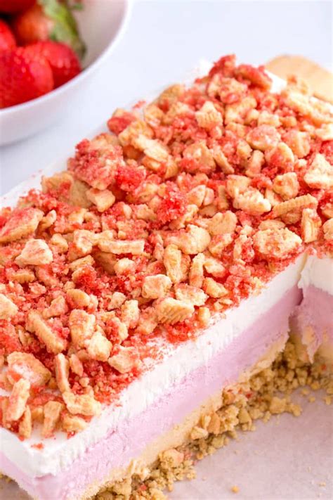 Strawberry Crunch Ice Cream Cake | All Things Mamma