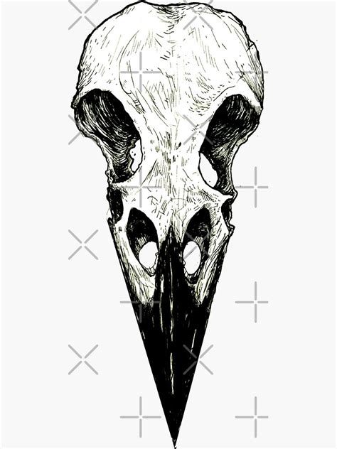 "Raven Skull" Sticker for Sale by WishingInkwell | Redbubble