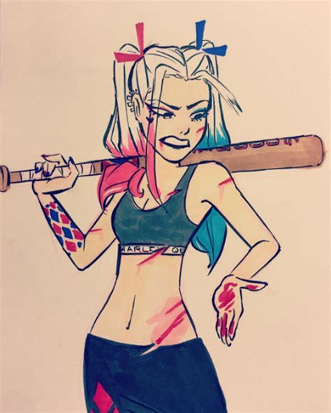 a drawing of a woman holding a baseball bat