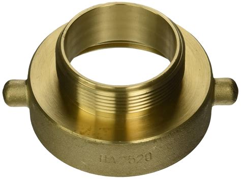 Dixon Valve HA2520 Brass Fire Equipment, Hydrant Adapter with Pin Lug, 2-1/2" NST (NH) Female x ...