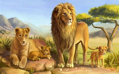 1366x768px, 720P Descarga gratis | Familia de leones, familia, orgullo, león, animal, Fondo de ...