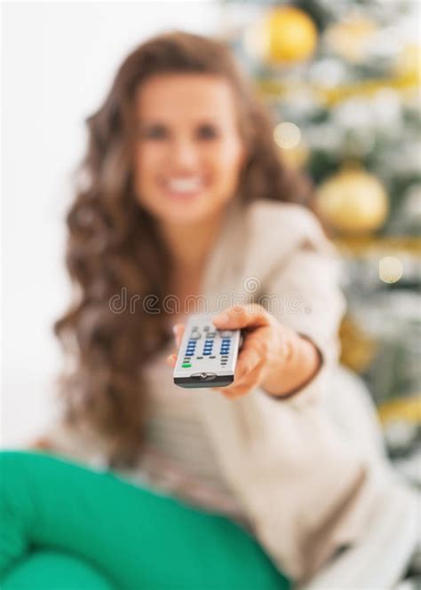 Closeup on Tv Remote Control in Hand of Business Woman Stock Image - Image of employee, hand ...