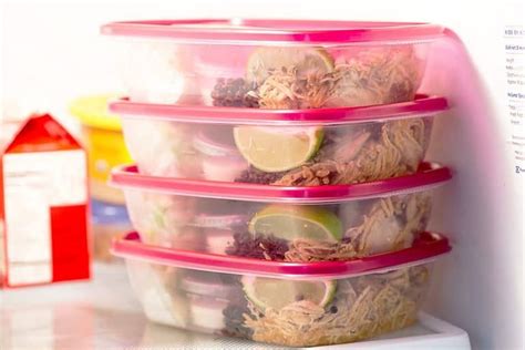 4 meal prep containers in the refrigerator Low Carb Meal Prep, Low Carb Lunch, Low Carb Meals ...