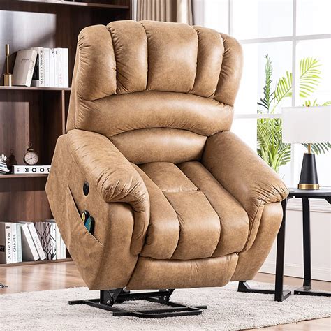 MEETWARM Large Power Lift Electric Recliner Chair with Massage and Heat, Overstuffed Wide ...