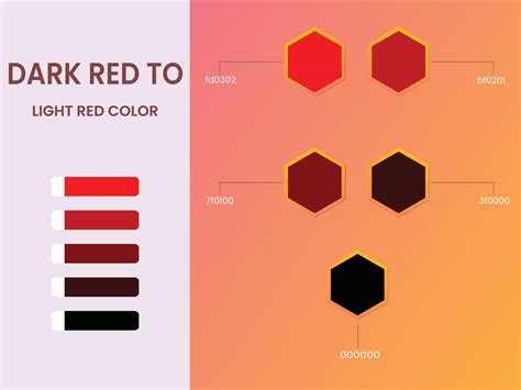 Dark red to light red color palette 14529884 Vector Art at Vecteezy