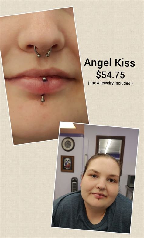 Vertical Labret piercing (Angel kiss) Westend Tattoo Piercing Budapest