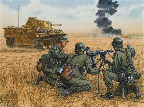 The tank battle at Kursk, July 1943 Military Drawings, Military Artwork ...