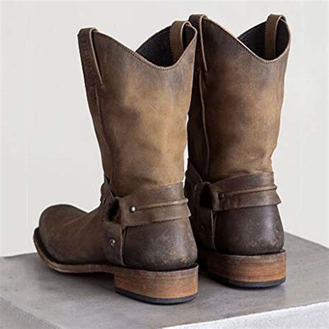 Stylish Brown Vintage Cowboy Boots - Size 44