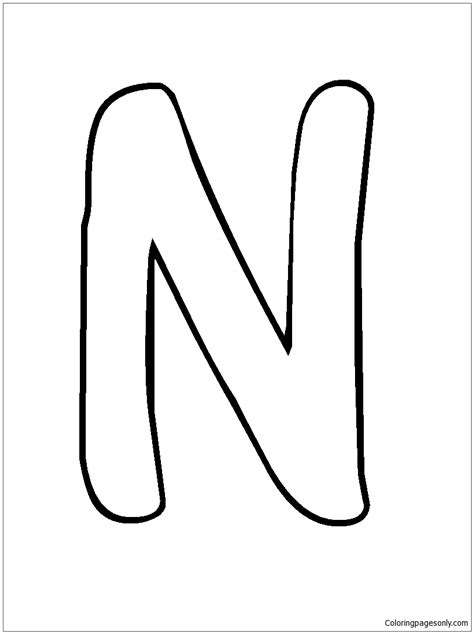 Bubble Letter N Coloring Pages Free Printable Coloring Pages | The Best Porn Website