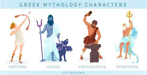 Mitología Personajes Griegos - Descargar Vector