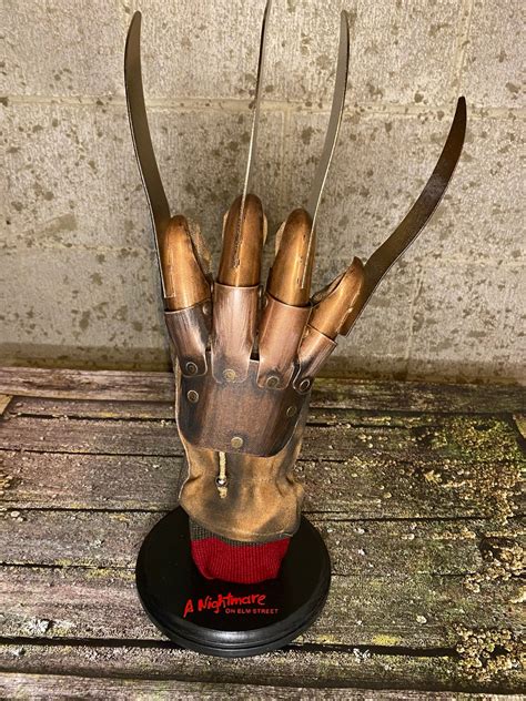 Freddy Krueger Glove Real Metal Leather Prop Film Accurate Hat | Etsy