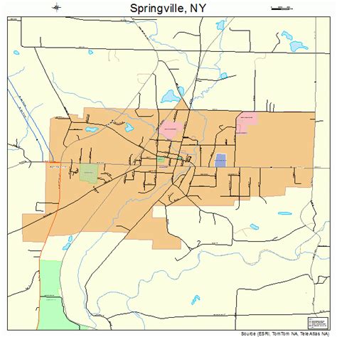 Springville New York Street Map 3670442