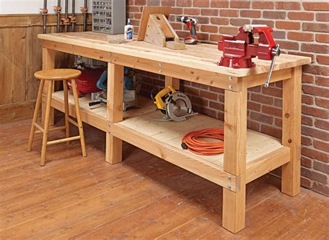 Heavy-Duty Plank Workbench | Woodworking Project | Woodsmith Plans | Building a workbench ...