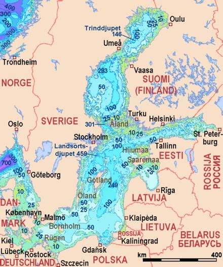 Depths of the Baltic Sea in metres | Baltic sea, Baltic, Sea