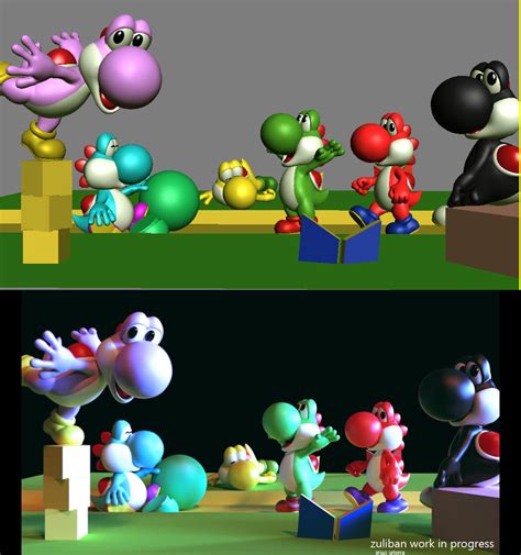 yoshi 3d wip by zuliban on DeviantArt