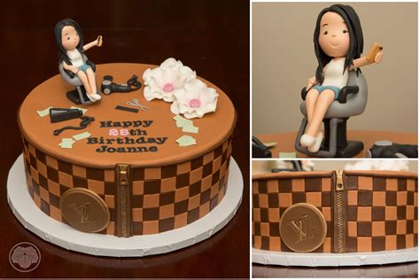 Personalized LV, hair salon cake. | Custom cakes, Chess board, Cake