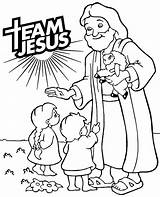 Jesus Christ coloring Page With Children sketch template