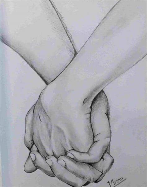 42 Simple Pencil Sketches Of Couples In Love