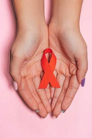 Aids awareness sign red ribbon. World Aids Day concept, 1 December, logo HIV symbol - Creative ...