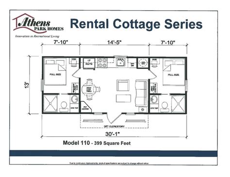 Park Model Mobile Home Floor Plan | plougonver.com