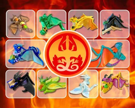 WINGS OF FIRE Dragon Figures Polymer clay sculptures Fantasy, Mythical Creatures $56.00 - PicClick