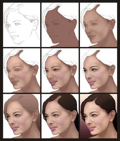 Digital Painting Process by paneseeker on DeviantArt