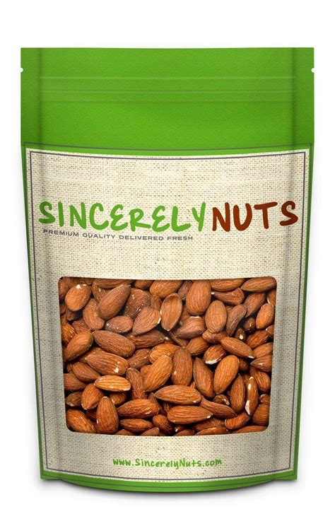 Sincerely Nuts Roasted Whole Unsalted Almonds No Shell - Three (3) Lb. Bag - Incredibly Tasty ...