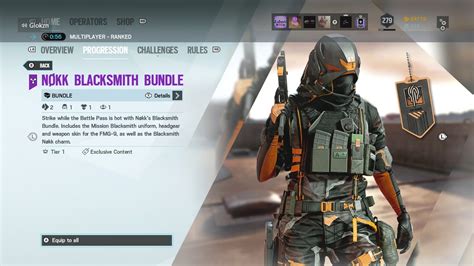 Nokk Blacksmith Bundle Rainbow Six Siege Battle Tier 1 - YouTube