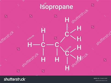 Chemical Structure Isopropane Stock Vector (Royalty Free) 2166015085 ...