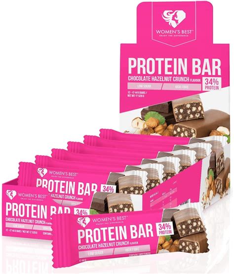 Womens Best Protein Bar 12 x 44g Chocolate Hazelnut Crunch: Amazon.co ...