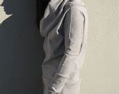 Items similar to Versatile Long Cowl Neck Sweatshirt in Grey or Black/ Sweater/ Women/ Handmade ...