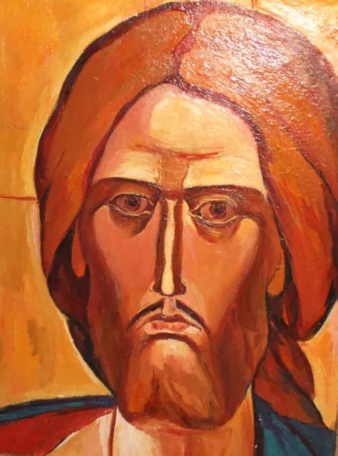 VINTAGE RELIGIOUS OIL painting Jesus Christ portrait $294.00 - PicClick