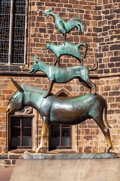 Premium Photo | Bremen town musicians statue germany