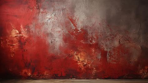 Premium AI Image | Deep Red Plaster Wall Texture Background
