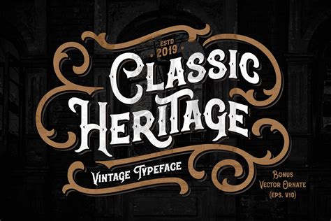 Classic Heritage typeface ~ Display Fonts ~ Creative Market