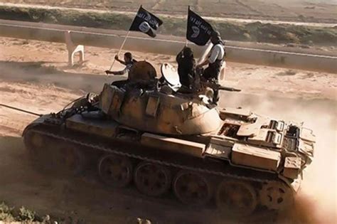 ISIS tank in RAF doom: Armoured vehicle blown up by missiles in Mosul ...