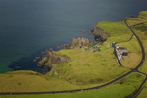 Aerial View Dunluce Castle Photograph by Colin Bailie - Fine Art America