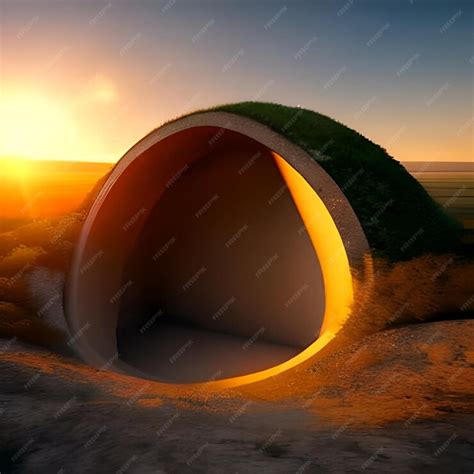 Premium AI Image | Empty Tomb At Sunrise Resurrection Concept