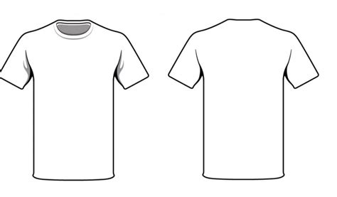 Plain white t shirt front and back template | T shirt design template ...