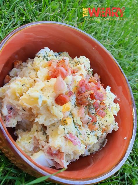 Easy Red Skin Potato Salad Recipe with Eggs and Bacon