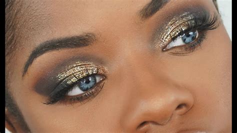 Gold Glitter Smokey Eye Makeup | Saubhaya Makeup