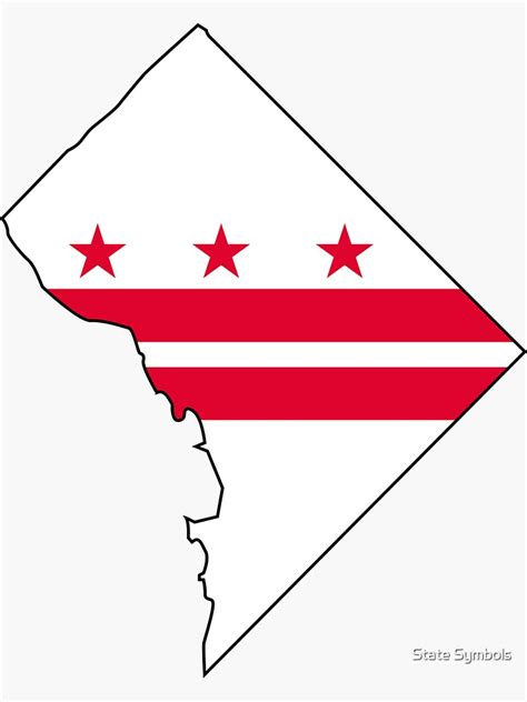 "Washington DC Flag" Sticker for Sale by State Symbols | Redbubble