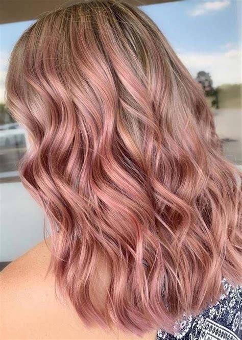 pink gold hair - rockwellhairstyles