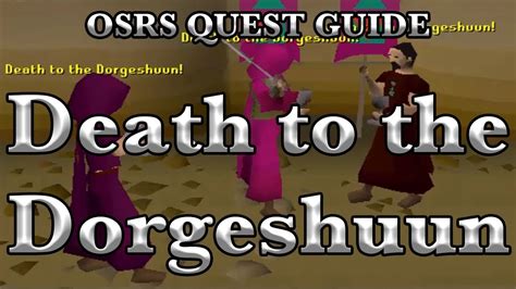 OSRS: Death to the Dorgeshuun Quest Guide - RuneScape - YouTube