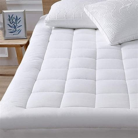 oaskys King Mattress Pad Cover Cooling Mattress Topper Cotton Top Pillow Top with Down ...