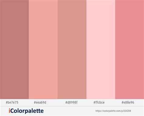 Old Rose – Sea Pink – Petite Orchid – Pink – Sea Pink Color scheme | iColorpalette | Old rose ...