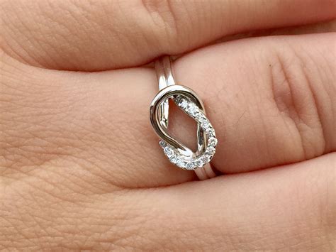 Diamond Love Knot Ring | Etsy