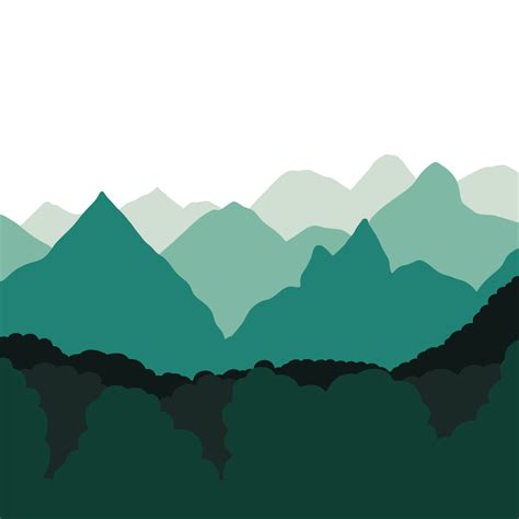 landscape with mountains.Illustration of mountain 14037401 PNG