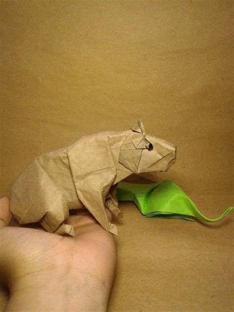 Origami Capibara | Origami paper art, Capybara, Origami and kirigami